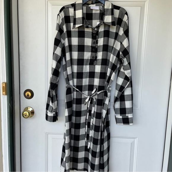 Place Dresses & Skirts - •PLACE• NWT Buffalo Plaid Shirt Dress - Size Large